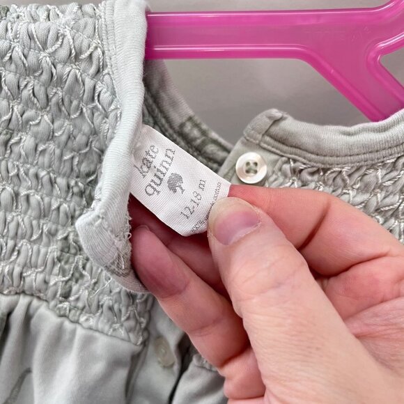 Kate‎ Quinn Flutter Sleeve Smocked Romper- Size 12-18m - Picture 4 of 4